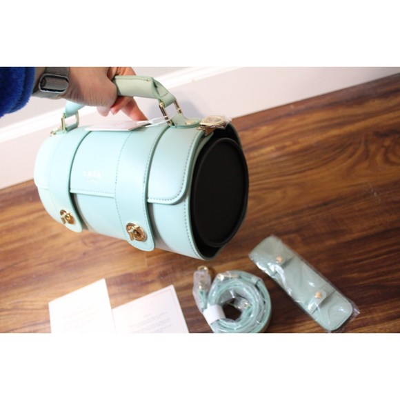 NEW IN BOX Saia London Yoga Mat Purse Carrier Vegan Emmeline Mint Teal - Picture 5 of 8